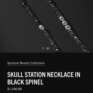 David Yurman Skull Station Necklace 26 inch
